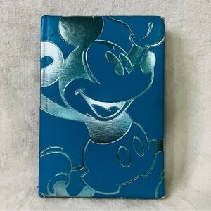 Teal Blue W/Metallic Mickey Mouse Notebook Journal Walt Disney World Disneyland